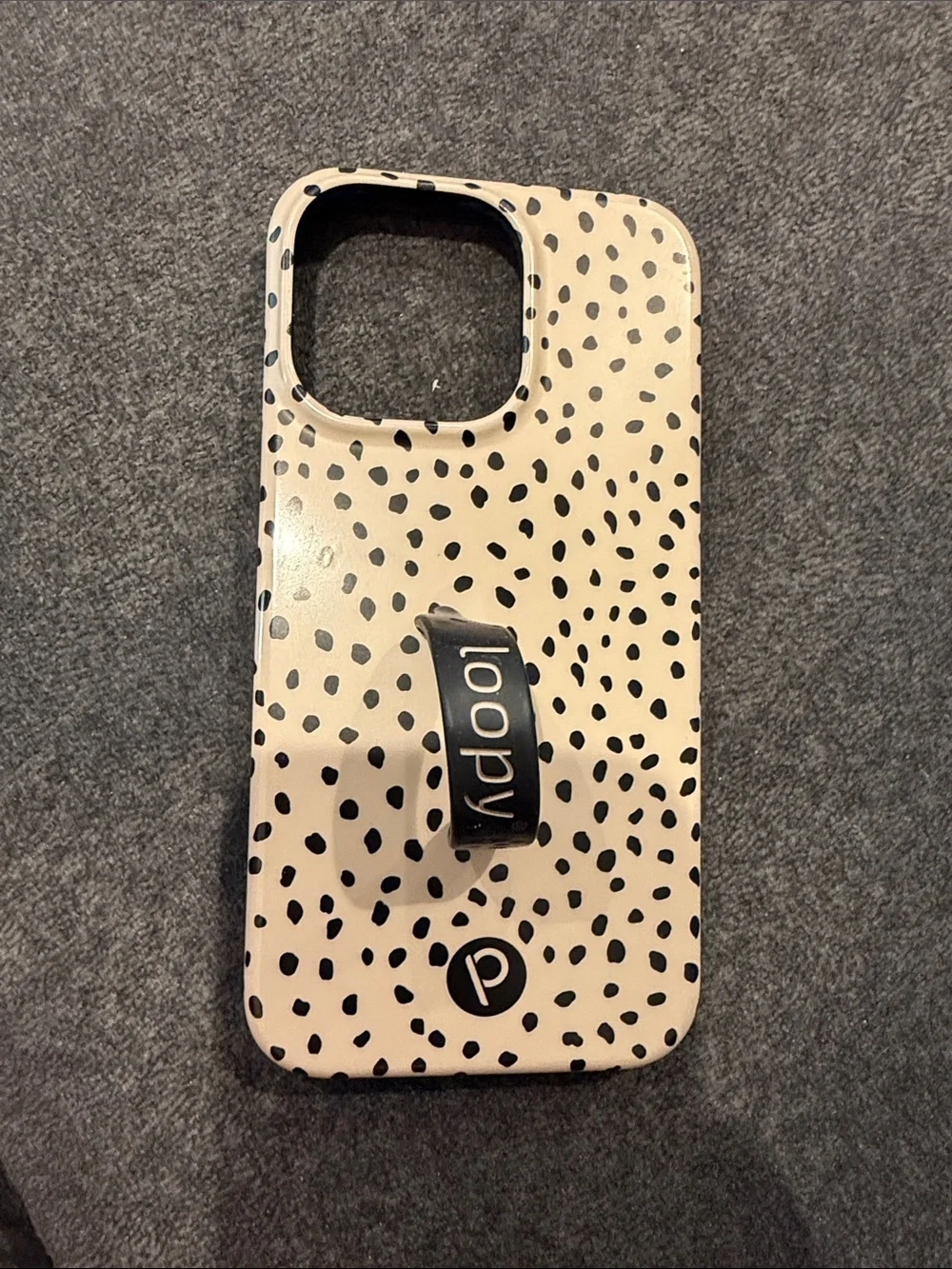Mocha Dots Loopy Case - iPhone 13 Pro Righty